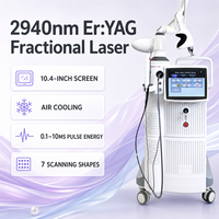 Plateforme laser fractionnée multifonctionnelle tout-en-un à double longueur d'onde 2940 nm Erbium Yag et 1064 nm Nd Yag pour le visage et le corps