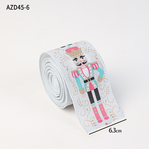 삼나무 무늬가 인쇄된 크리스마스 장식 리본 실크 리본 리본 매듭 리본 크리스마스 장식 새틴 리본 - Product Image 4