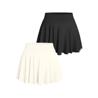 Jupe de tennis plissée vintage taille haute pour femme - Design ceinture en dentelle douce déchirée pour le yoga, la course et la danse