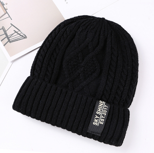 Gorro tejido <span class=keywords><strong>de</strong></span> <span class=keywords><strong>lana</strong></span> estilo invierno y otoño para <span class=keywords><strong>hombre</strong></span> <span class=keywords><strong>con</strong></span> cabeza torcida y <span class=keywords><strong>orejeras</strong></span> cálidas <span class=keywords><strong>Gorros</strong></span> cómodos - Product Image 2