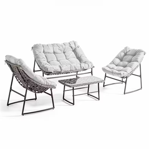 Conjunto de muebles de comedor Pastoral, juego de sofá <span class=keywords><strong>cama</strong></span> de ratán, apartamento, gimnasio, sillón nórdico, sofá, patio trasero, muebles de jardín al aire libre - Product Image 5