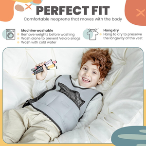 Chaleco con Peso Ajustable para Niños, Chaleco Sensorial con Peso para Niños con Autismo, Chaleco de Compresión Transpirable y Calmante - Product Image 3