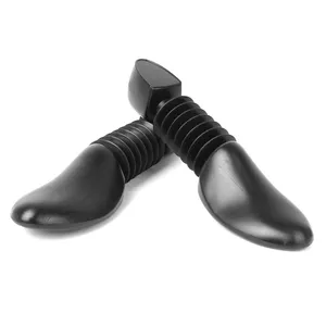 批发保持鞋形状，适用于男士和女士塑料可调黑色塑料鞋树