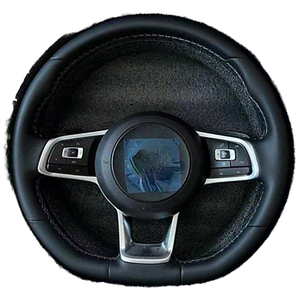 Pour Volkswagen <span class=keywords><strong>Golf</strong></span> <span class=keywords><strong>7</strong></span> GTI GTD <span class=keywords><strong>GTE</strong></span> R Polo GTI pour Passat Sports, personnalisation en fibre de carbone et cuir à 4 branches, vw - Product Image 1