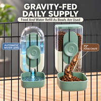 Distributeur automatique de nourriture pour animaux de compagnie, distributeur d'eau par gravité, bol à nourriture pour cage, pour lapin, chat, chien, petits animaux, usage quotidien