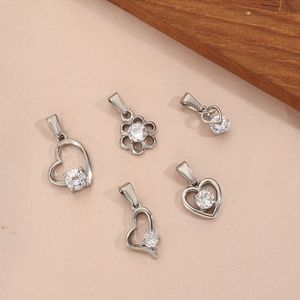 Collezione di Ciondoli Bikini F237 in Acciaio Inossidabile Placcato Oro 18K PVD con Zirconi, Cuore, Angelo, Fiore, Ciondoli Fai-da-Te Impermeabili e Antiossidanti - Product Image 2
