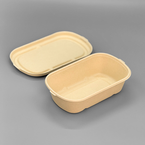 Tùy Chỉnh Phân Hủy Sinh Học Đi ra Thực Phẩm Lưu Trữ Mía Bột Bã Mía Bento 500Ml 700Ml Hộp Với Dùng Một Lần Nắp Cho Cắm Trại - Product Image 4