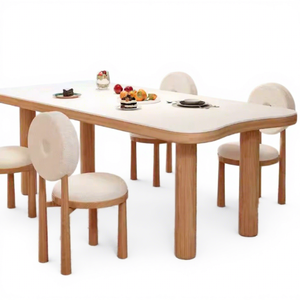Tavolo da pranzo con struttura in legno rettangolare di <span class=keywords><strong>dimensioni</strong></span> generose moderne RG1R-A eleganti set da sala da pranzo - Product Image 3