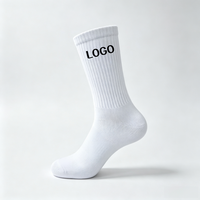 Chaussettes mi-hautes unisexes personnalisées, chaussettes OEM avec logo jacquard personnalisé, design personnalisé, créez votre propre motif, chaussettes en coton personnalisées