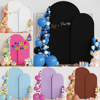 Housse de fond de scène LUYI multicolore à haute élasticité pour fête d'anniversaire, housse de fond de scène demi-circulaire pour arche décorative de mariage