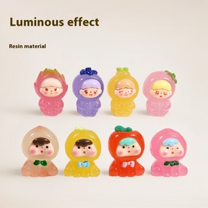 3D Fruit <span class=keywords><strong>Cub</strong></span> dibujos animados estéreo adornos lindos accesorios de joyería DIY para Navidad Micro paisaje resina pequeña comida - Product Image 2