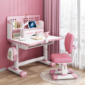 Bureau et chaise ergonomiques en bois de style moderne pour l'école des enfants, le bureau à domicile, le salon et l'extérieur. - Product Image 1