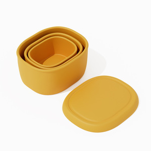 กล่องใส่อาหารซิลิโคนเกรดอาหาร SYH705 สำหรับแช่เย็น กล่องเก็บผลไม้พร้อมฝาปิด ช่วยรักษาความสดของอาหาร - Product Image 6