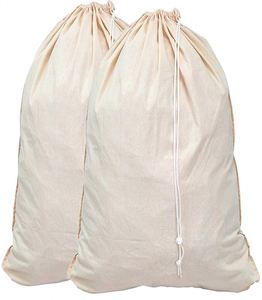 Simple Houseware 2 Pack Extra Large Natural Cotton <b>Laundry</b> <b>Bag</b> Beige 28" X 36" - Product Image 3
