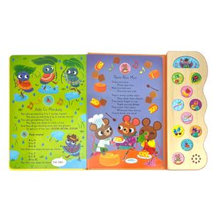 Livre sonore personnalisé OEM multilingue ABC 123, chansons de l'alphabet et de comptage personnalisables, 11 boutons, livre cartonné en tissu non tissé - Product Image 4