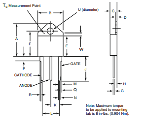 Componente Electrónico de Amplificación TAIYAN Thyristor TO-218X-3 Isolator S4065JTP de 3 Pines, 65A, 125C - Product Image 5