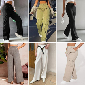 Jean décontracté pour femme, coupe droite, taille haute, en denim délavé, élastique, tendance, ajusté, modèle 2026, livraison aléatoire - Product Image 5