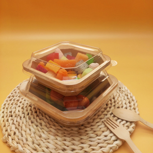 Chất Lượng Cao 800Ml Kraft Dùng Một Lần Tùy Chỉnh Màu Bát Lấy Đi Giấy Ăn Trưa <span class=keywords><strong>Box</strong></span> <span class=keywords><strong>Container</strong></span> Thực Phẩm - Product Image 5