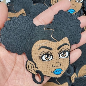 Đen cô gái sắt trên các bản vá lỗi đề can Đen afro Kid dễ thương truyền nhiệt sticker cho T-Shirt jeans áo ba lô quần áo - Product Image 3