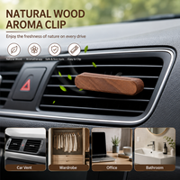 Diffuseur d'arômes en bois naturel pour grille d'aération de voiture, rechargeable, bâtonnet parfumé aux huiles essentielles pour l'intérieur du véhicule