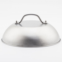 Couvercles Teppanyaki en acier inoxydable de 22 cm pour steak et barbecue, dôme métallique de 9 pouces, pièces de cuisson amovibles, fonction fromage, résistant au four