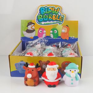 Christmas Blowing <b>Bubbles</b> Santa Cute Squeeze Fidget Toy Gift Box Soft Claus TPR Stress Relief Squeeze Toy Set for <b>Kids</b> - Product Image 3