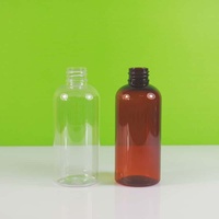 Flacon cosmétique vide en plastique ambré de 100 ml avec bouchon à clapet