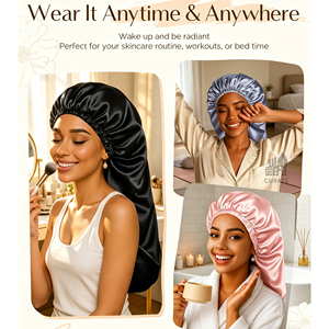 <span class=keywords><strong>Bonnet</strong></span> de nuit <span class=keywords><strong>en</strong></span> <span class=keywords><strong>satin</strong></span> personnalisé avec logo, bande élastique, <span class=keywords><strong>bonnet</strong></span> de luxe <span class=keywords><strong>en</strong></span> <span class=keywords><strong>satin</strong></span> pour <span class=keywords><strong>cheveux</strong></span> longs, usage quotidien naturel - Product Image 6