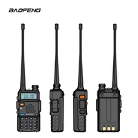 BAOFENG Uv-5r 5W Radio CB Terbaik Amatir Vhf Uhf 2 Arah untuk Bisnis Genggam Dual Band Transceiver Murah Walkie Talkie