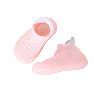 Chaussures antidérapantes pour bébés et enfants, dessus en coton, semelle en caoutchouc, design chaussette souple, utilisation intérieure/extérieure, unisexe - Product Image 4