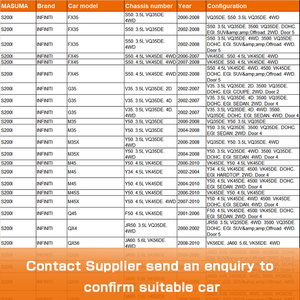 Bujía de motor de iridio automático de alto rendimiento de la marca S200I MASUMA 1884111051 MN119256 90919-01233 para INFINITI QX4 - Product Image 2