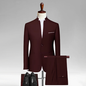 Costume de bureau Fato Social, uniforme chinois à <span class=keywords><strong>col</strong></span> mandarin, costume Tang pour hommes, costume politique de style chinois pour hommes, costume <span class=keywords><strong>Mao</strong></span>, Zhongshan - Product Image 3
