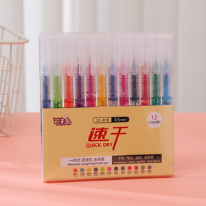 Cute Rabbit Quick-Dry Gel Pens 12 Colors 0.5mm Needle Tip Multi-Colored <b>Gift</b> <b>Box</b> Packaging - Product Image 4