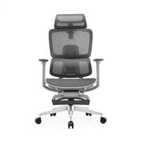 Chaise ergonomique moderne en maille avec hauteur réglable et base pivotante pour bureau à domicile