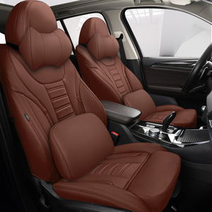 Fundas <span class=keywords><strong>de</strong></span> Asiento <span class=keywords><strong>de</strong></span> Coche <span class=keywords><strong>de</strong></span> Cuero Nappa Premium con Patrón <span class=keywords><strong>de</strong></span> Grano Original para Cinco Asientos y Todos los Conductores - Product Image 4