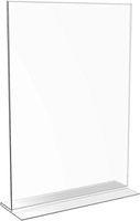 Support de menu en acrylique transparent courbé sur mesure de haute qualité, présentoir de bureau en plexiglas pour prospectus, support de signalétique en acrylique
