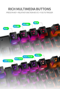 Free Wolf T87 Ensemble clavier et souris à chargement sans fil Jeu <span class=keywords><strong>Glow</strong></span> Ensemble clavier et souris sans fil - Product Image 4