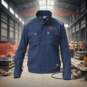 Veste respirante TTAKE bleue taille XL, uniforme de travail d'usine - Product Image 3