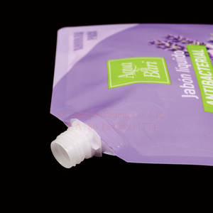 Diseño personalizado Impresión 1L 2L Plástico <span class=keywords><strong>Detergente</strong></span> Suavizante Líquido Embalaje Stand up Spout Pouch Bag - Product Image 4