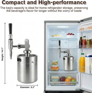 Macchina per Caffè Nitro Cold Brew da 64oz con <span class=keywords><strong>Valvola</strong></span> di Sicurezza e Rubinetto per Crema per Amanti del Caffè - Product Image 1