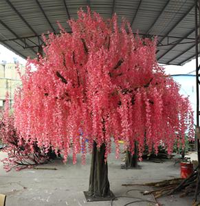 Grandes plantes ornementales <span class=keywords><strong>D</strong></span>écoration <span class=keywords><strong>exotique</strong></span> Fleur artificielle Glycine artificielle Arbres à fleurs <span class=keywords><strong>D</strong></span>écoration intérieure/extérieure Toutes saisons - Product Image 3