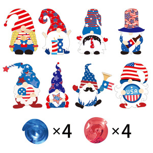Decoraciones para la fiesta del Día de la Independencia de EE. UU., adornos colgantes en espiral, colgante de muñeca sin rostro de papel, fácil de montar, de 8 a 13 años - Product Image 5
