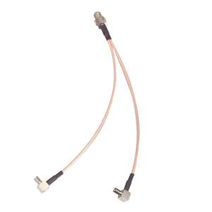 <span class=keywords><strong>F</strong></span> connettore femmina a Y tipo 2 x TS9 maschio/crc9 filettato connettore tubo distributore combinatore cavo treccia <span class=keywords><strong>RG</strong></span> 316 15 cm - Product Image 1