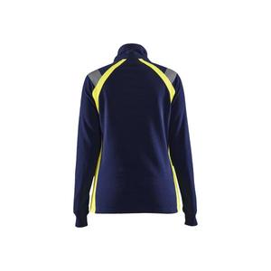 BLAKLADER - 340311588933XXXL Pull femme demi-zip Bleu marine/jaune-EAN 7330509815533 WORK HOODIES - Product Image 2