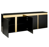 Buffet de luxe moderne de haute qualité meubles buffet armoire haute brillance console table 4 portes buffet de salle à manger