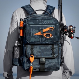 Sac à dos de pêche portable personnalisé avec fermeture à glissière, sac de rangement étanche et porte-cannes - Product Image 3