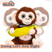 Banane électrique en peluche magnétique contrôlée, jouet électronique en peluche