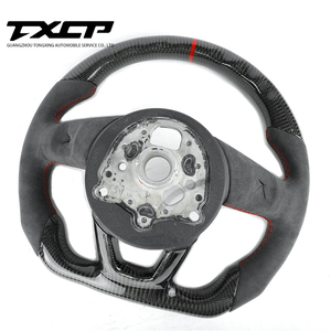 Volant personnalisé en Alcantara et fibre de carbone compatible avec <span class=keywords><strong>AUDI</strong></span> A3 A4 RS3 RS4 RS5 RS6 RS7 A5 A6 A7 <span class=keywords><strong>A8</strong></span> A1 B9 B8.5 B8 Volant LED - Product Image 6