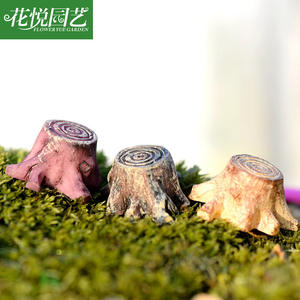 Ornements Weij Zakka, petits souche d'arbre, piliers, artisanat en résine, micro-paysage écologique en bouteille avec mousse - Product Image 5