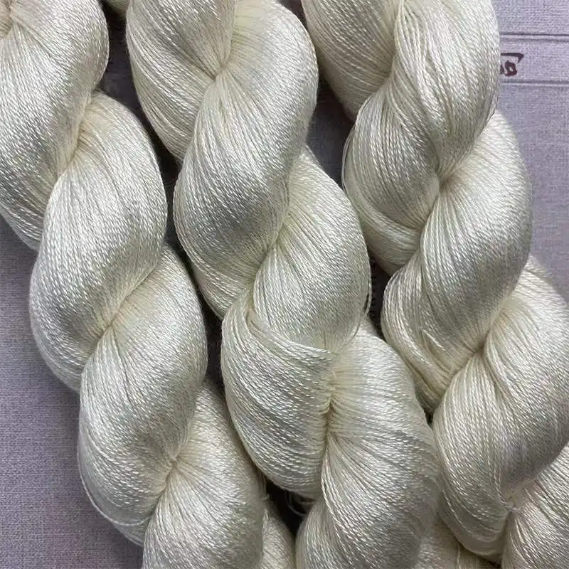 コーンシルク糸2/48Nm生糸100% 純粋な桑生糸天然紡績シルク染め糸